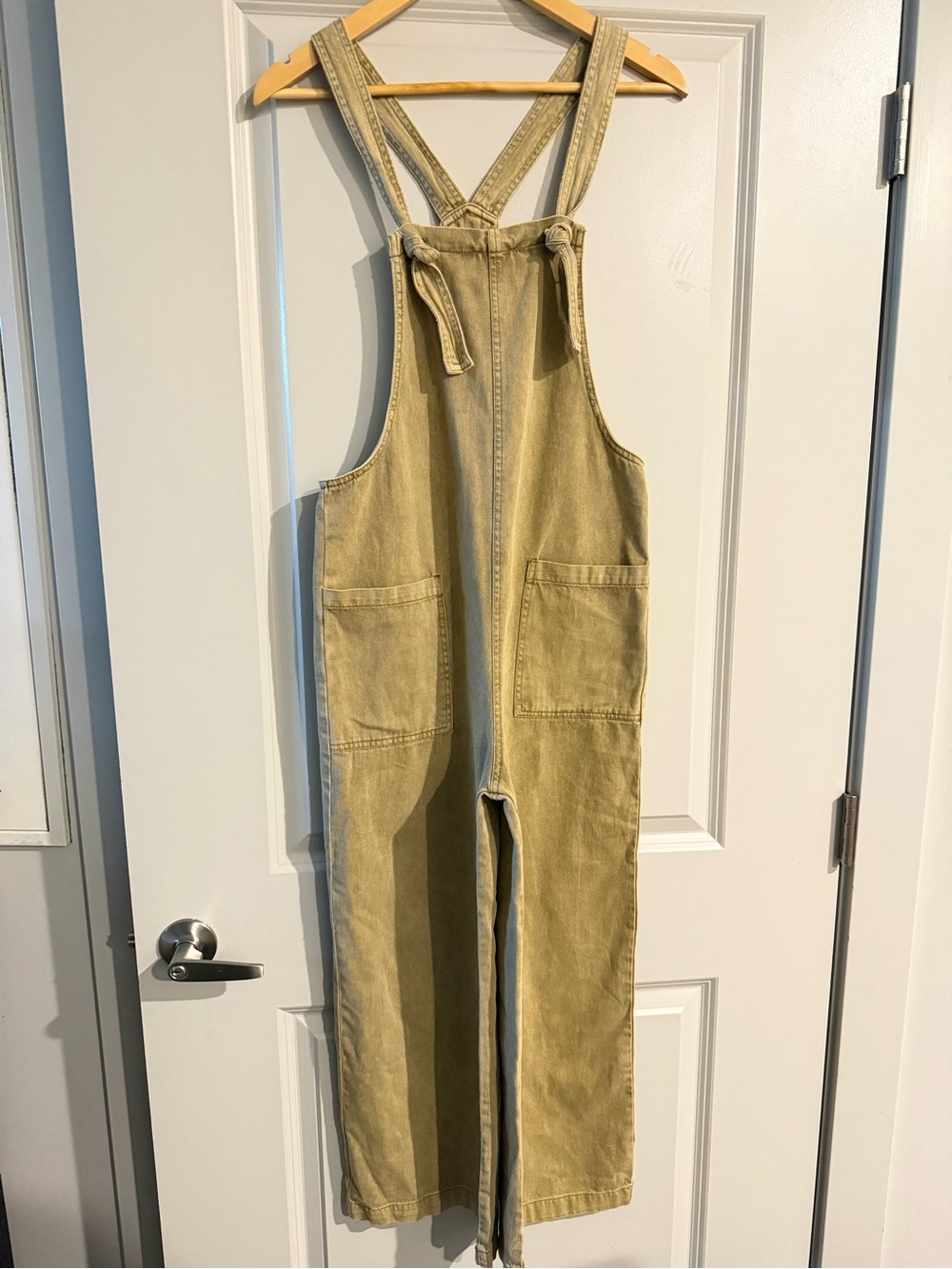 Zenana Outfitters Women's Utility Overalls in Khaki - Picture 3 of 6